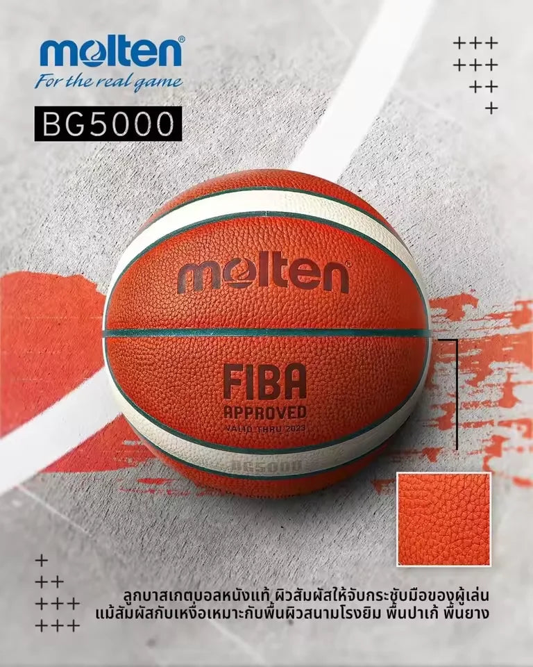 Molten BG4500 BG5000 Series 2-Tone PU Composite Basketball, Size 7,6,5
